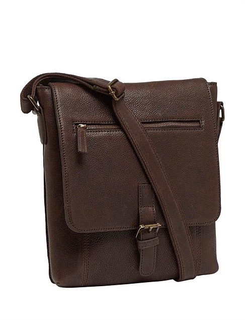Special Offer Oxford BLAISE LEATHER MESSENGER BAG CHOCOLATE incredible ...